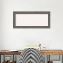Rustic Plank Narrow Framed Corkboard, White Cork