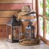 18.5" Rustic Wooden Hanging Monticello Candle Lantern