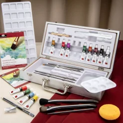 RZEN-WAT8301 | Essentials™ 29pc Watercolor Paint Zen Brush Travel Art Set