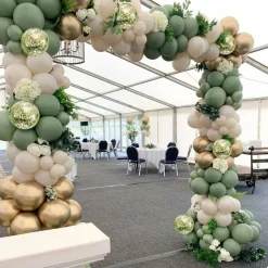 Sage Green & Gold Balloons Garland Kit