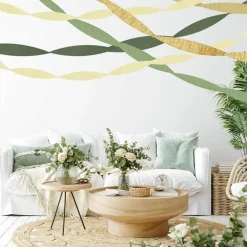 Sage Green Gold Crepe Paper Streamers Party Decorations(Sage Green & Gold)