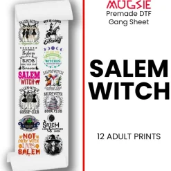 Salem Witch DTF Transfer Gang Sheets - 22x60 Direct-to-Film