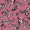 Salmon Stylized Floral Double Brushed Jersey Knit Fabric By the Yard