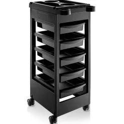 Saloniture Beauty Salon Rolling Trolley Cart With 5 Drawers