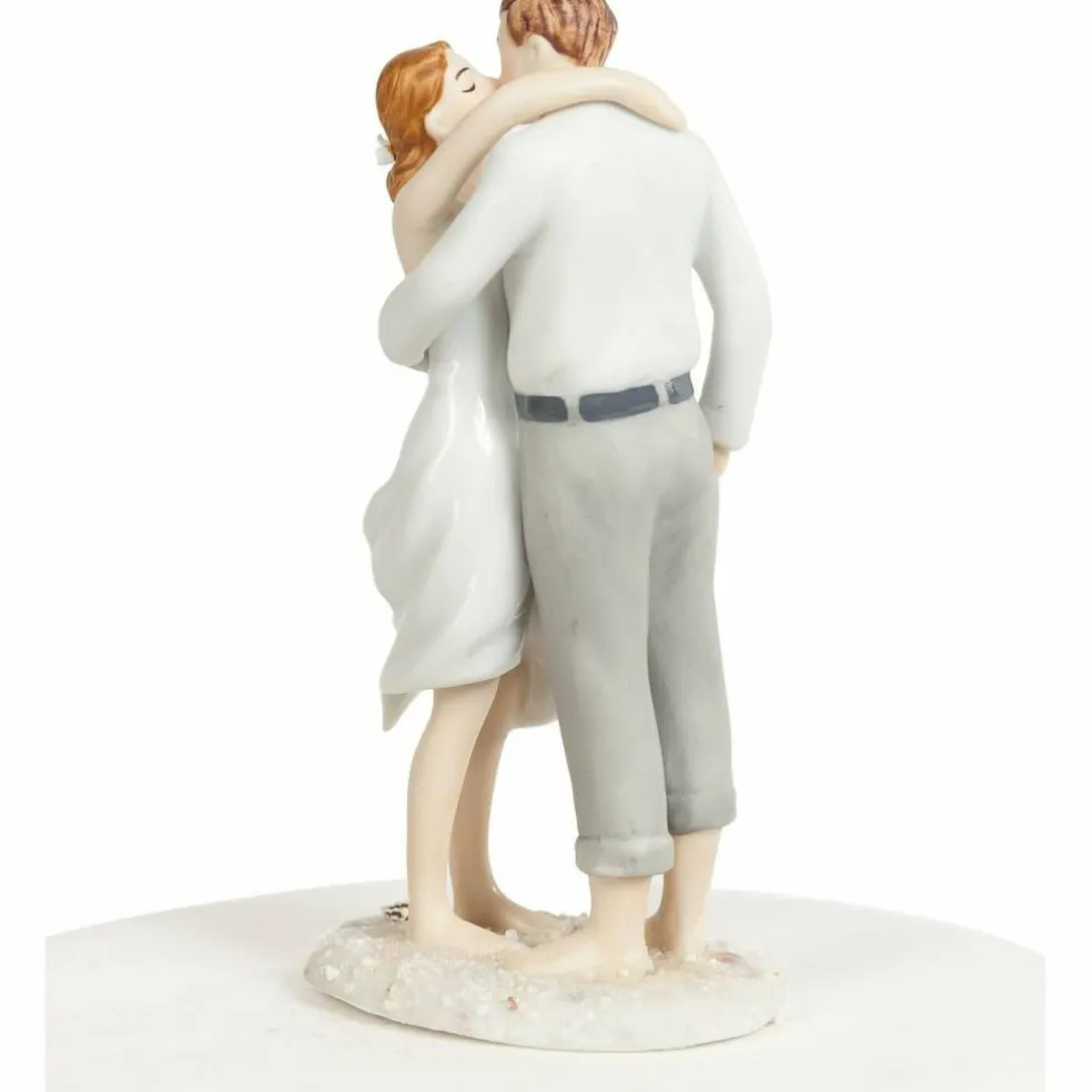 "Sand and Shells " Beach Bride and Groom Wedding Cake Topper