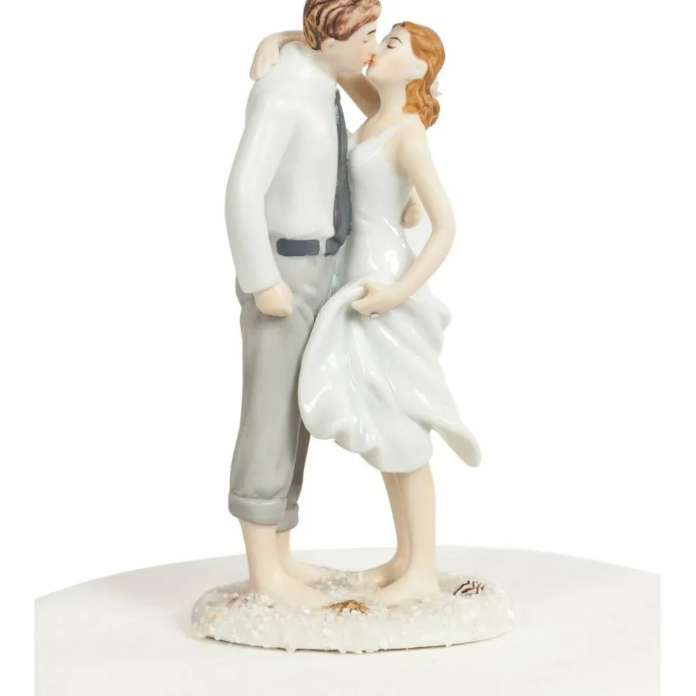 "Sand and Shells " Beach Bride and Groom Wedding Cake Topper