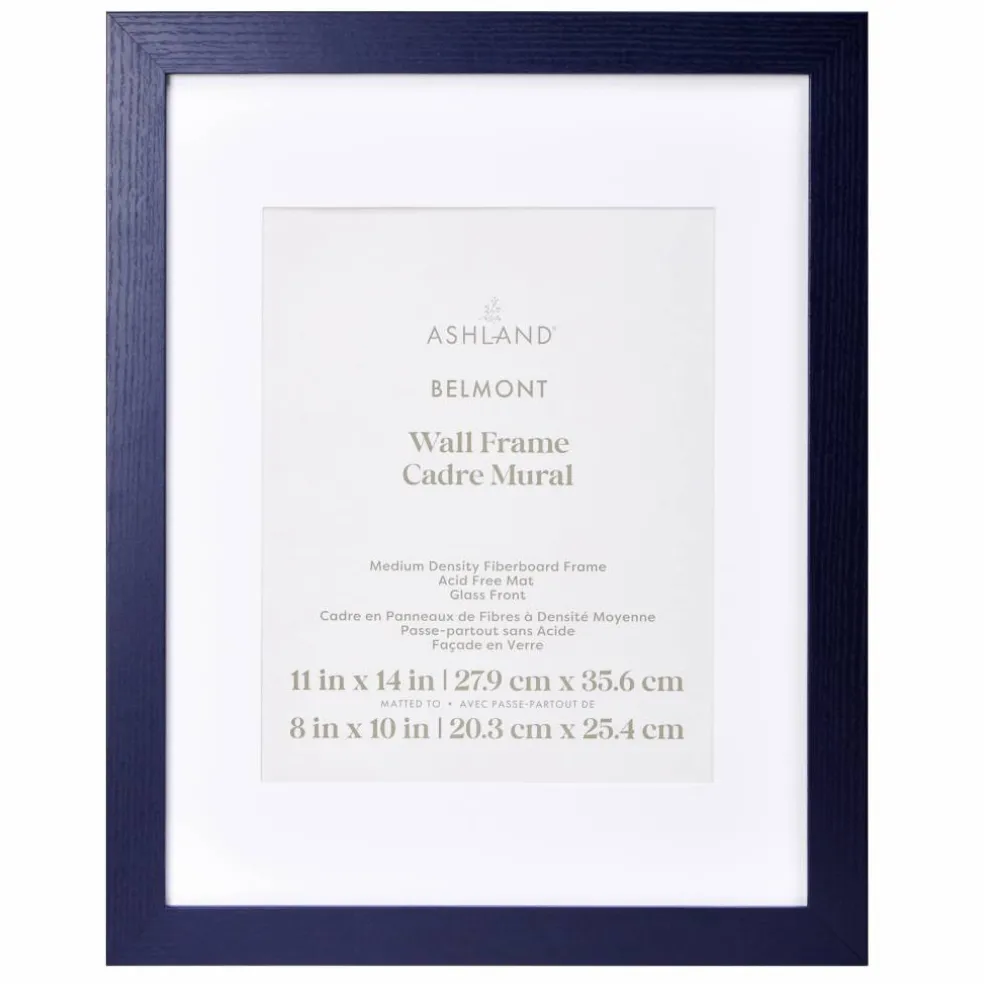 Sapphire Blue Wood Grain Matted Belmont Wall Frame by Ashland®