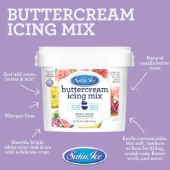 Satin Ice® White Buttercream Frosting, 1lb.