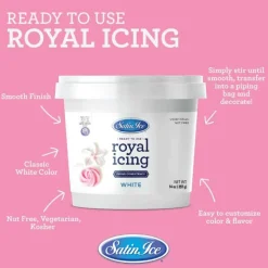 Satin Ice® White Royal Icing, 14oz.