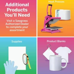 Sawgrass SG500 VersiFlex Printer Bundle, Innovative Inks & Light Heat Transfer Paper Bundle - Soft-Touch Infusible Ink, 8.5x11 Paper - Professional Results on Untreated Fabric and Wood