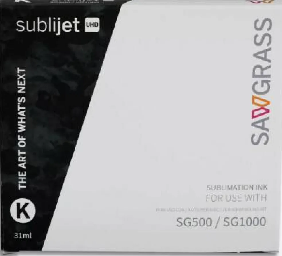 Sawgrass SubliJet UHD Inks SG500 & SG1000 4 Pack: Black, Cyan, Magenta, Yellow 609100