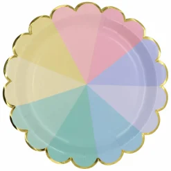 9" Scalloped Rainbow Dinner Plates, 10ct. by Celebrate It™