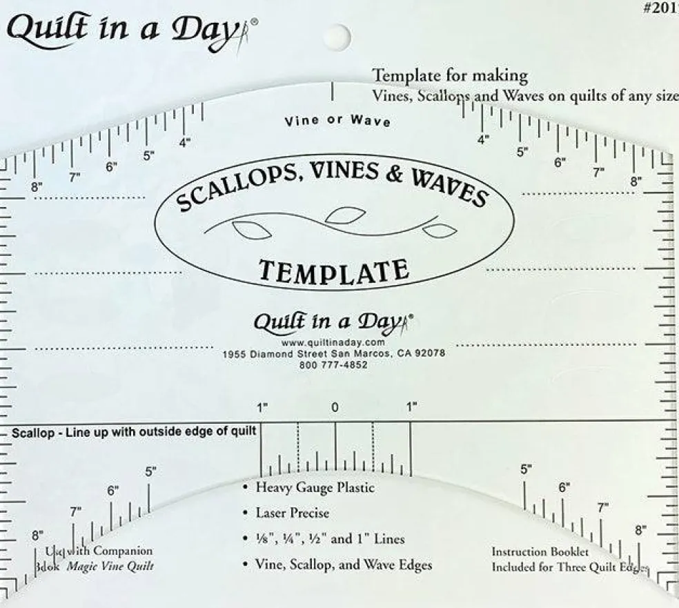 Scallops, Vines and Waves Template by Quilt in a Day