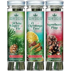Scentsicles® 3 Pack White Winter Fir, O Christmas Tree & Snowberry Pine 6 Piece Scented Ornament Sticks