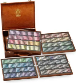 Schmincke Soft Pastels - Set of 400, Assorted Colors, Wood Box, Full Stick