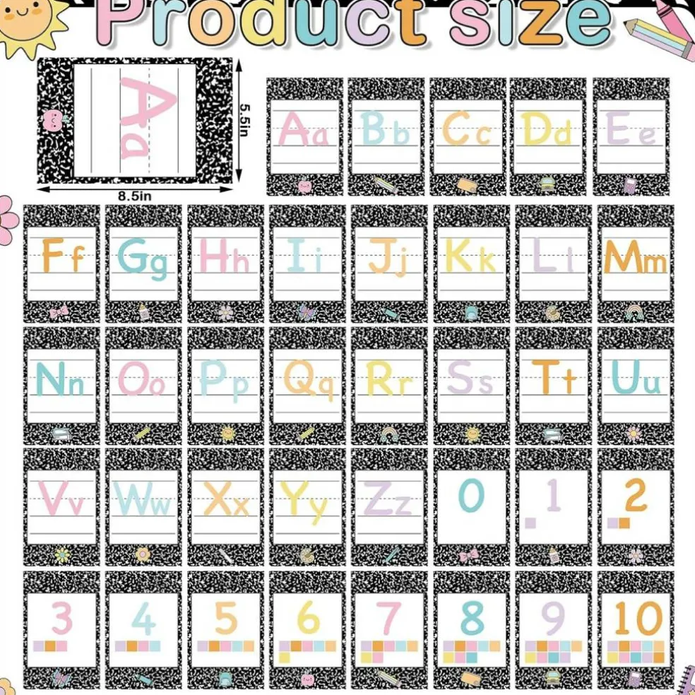 School Bulletin Board ABC Alphabet Poster Classroom Decor