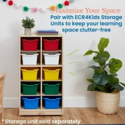 Scoop Front Storage Bins, Multipurpose Organization, 10-Pack