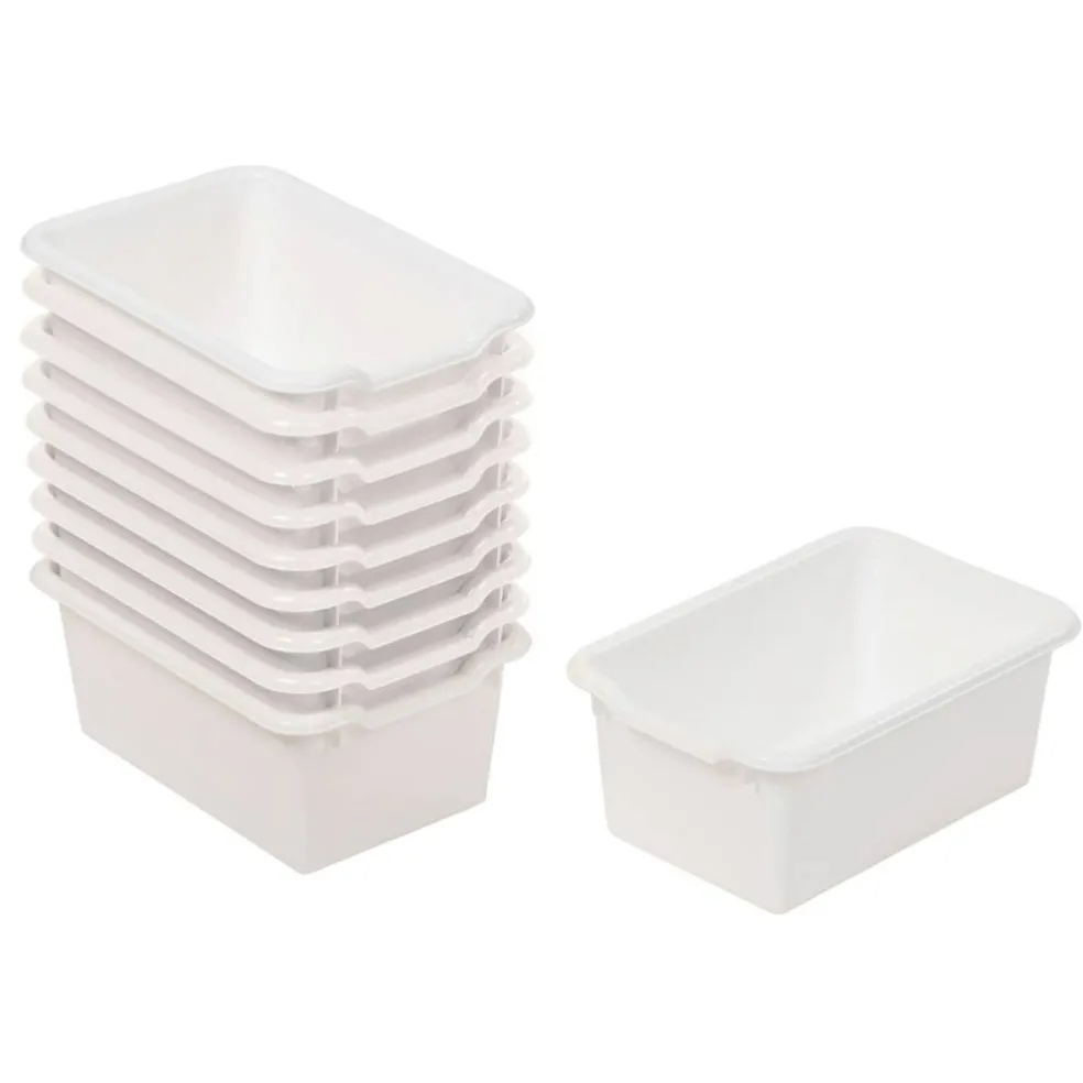 Scoop Front Storage Bins, Multipurpose Organization, 10-Pack