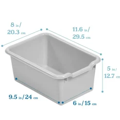 Scoop Front Storage Bins, Multipurpose Organization, 10-Pack