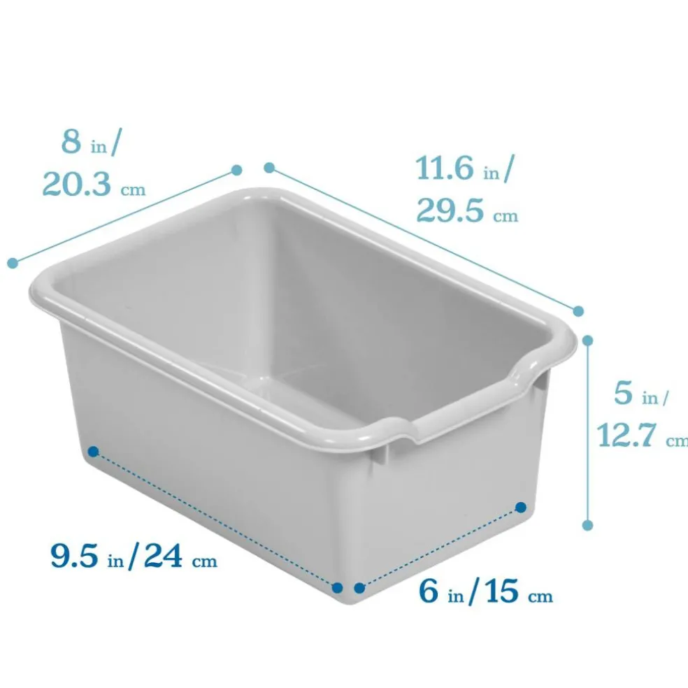 Scoop Front Storage Bins, Multipurpose Organization, 10-Pack