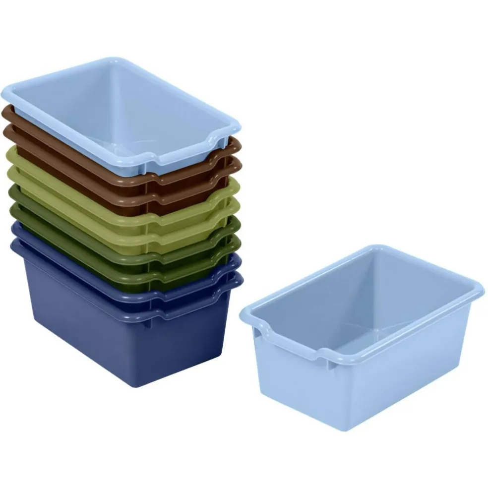 Scoop Front Storage Bins, Multipurpose Organization, 10-Pack