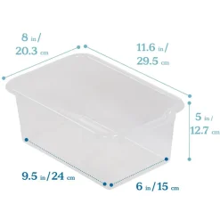 Scoop Front Storage Bins, Multipurpose Organization, 10-Pack