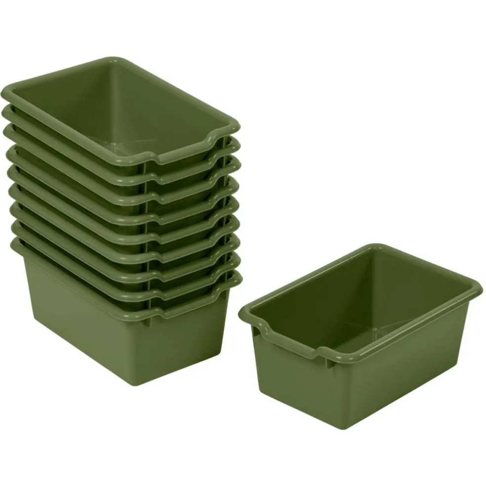 Scoop Front Storage Bins, Multipurpose Organization, 10-Pack