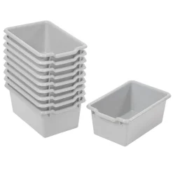 Scoop Front Storage Bins, Multipurpose Organization, 10-Pack