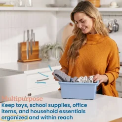 Scoop Front Storage Bins, Multipurpose Organization, 10-Pack