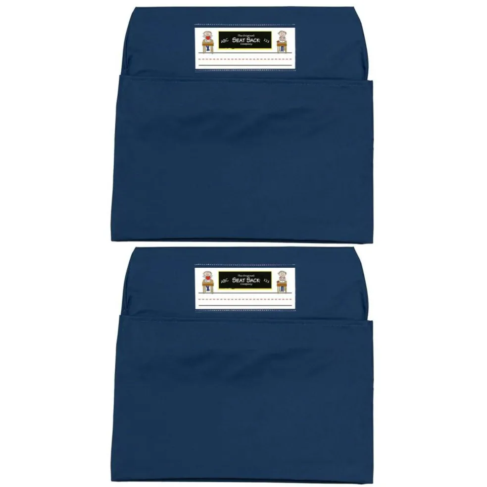 Seat Sack, Large, 17 inch, Chair Pocket, Blue, Pack of 2