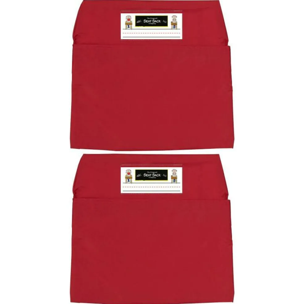 Seat Sack, Small, 12 inch, Chair Pocket, Red, Pack of 2