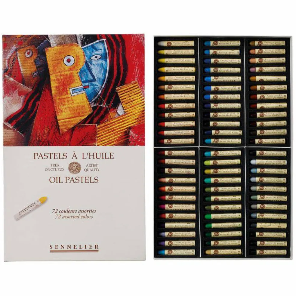 Sennelier Oil Pastels Cardboard Box Set of 72 Standard - Multicolor