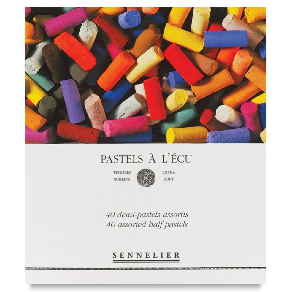 Sennelier Soft Pastels - Set of 40, Assorted Colors, Half Sticks