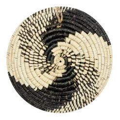 Set of 3 Black Wood Boho Style Wall Decor 20", 18", 15"