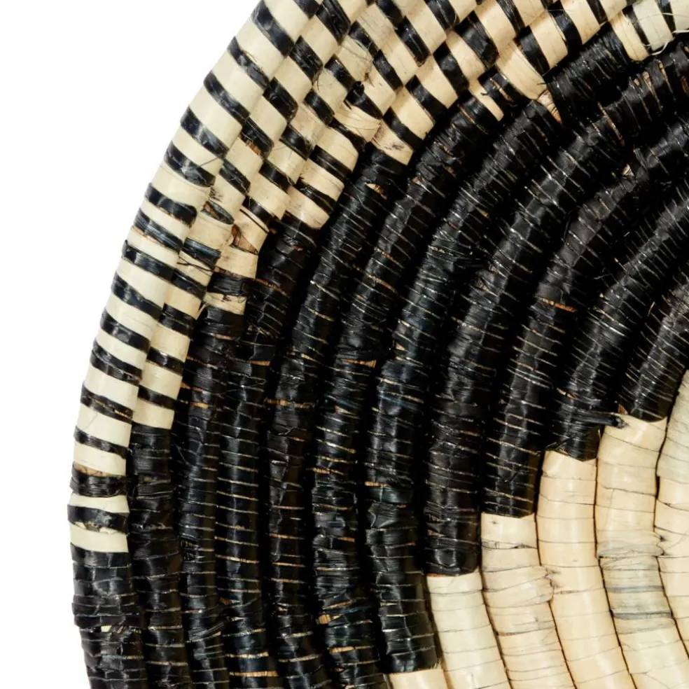 Set of 3 Black Wood Boho Style Wall Decor 20", 18", 15"