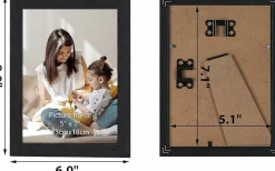 Set of 15 Black 5x7 Picture Frames, MDF Wood Photo Frames 5x7 for Wall or Tabletop Display, Multi-Pack Gallery Frame Set for Home Office Decor