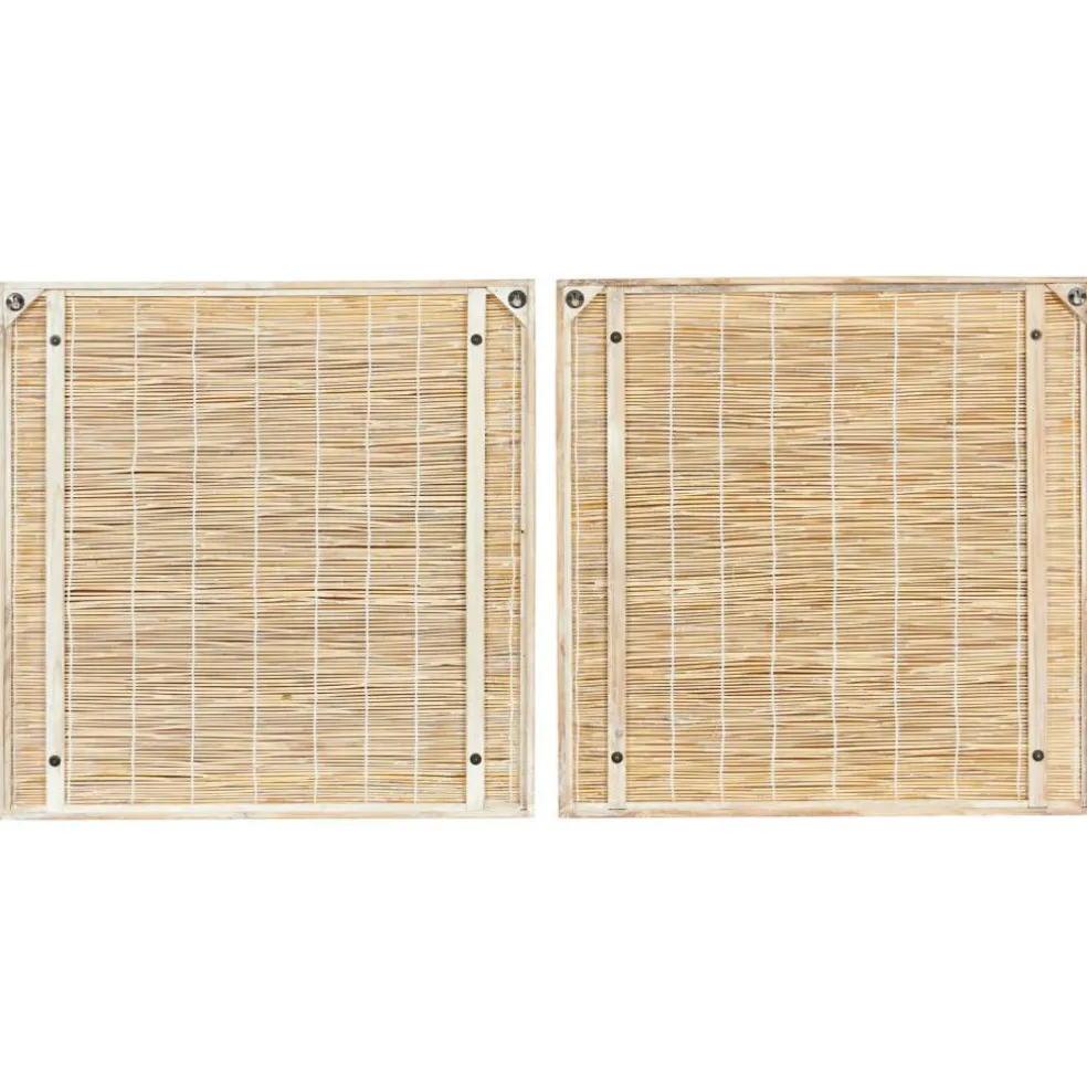 Set of 2 Blue Sea Grass Eclectic Botanical Wall Decor, 29" x 29"