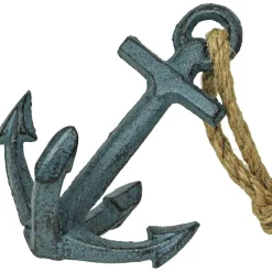 Set of 2 Cast Iron Ship Anchor Bookends Nautical Home Decor Sculptures