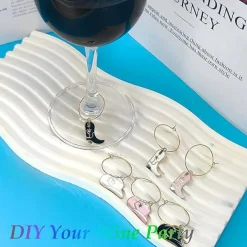 Set of 6 Cute Wine Glass Charms