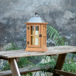 Set of 2 Decorative Lanterns – 15in Vintage Candle Lanterns, IP65 Waterproof for Indoor & Outdoor Home Decor, Front Porch, Garden, Farmhouse & Wedding Style (Candles Not Included)