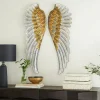 Set of 2 Gold MDF Modern Farmhouse Wall Decor, 39" x 14"
