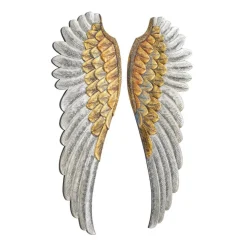 Set of 2 Gold MDF Modern Farmhouse Wall Decor, 39
