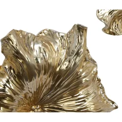 Set of 3 Gold Polystone Eclectic Floral Wall Decor, 17