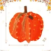 Set of 4 25"H Fall 3D Lighted Foldable Pumpkin Outdoor Décor with 80 Golden Hued LED Lights w/Timer
