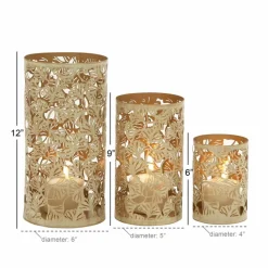 Set of 3 Metal Eclectic Lantern, 6