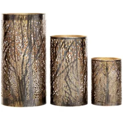 Set of 3 Metal Eclectic Lantern, 6