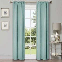 Set of 2 Panel Blackout Curtains Set, Durable Polyester Window Drapes with Thermal Insulation and Noise Reducing Features