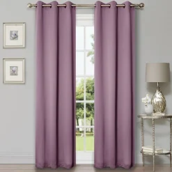 Set of 2 Panel Blackout Curtains Set, Durable Polyester Window Drapes with Thermal Insulation and Noise Reducing Features