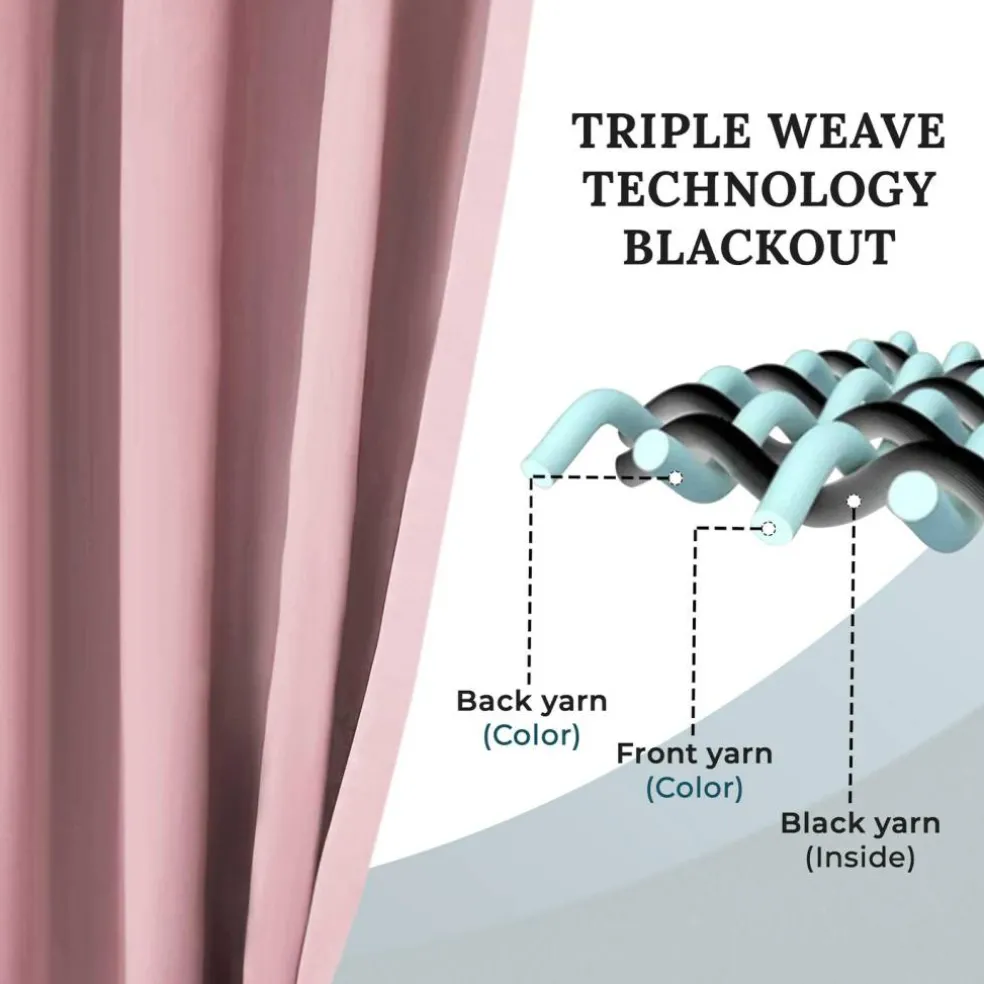 Set of 2 Panel Blackout Curtains Set, Durable Polyester Window Drapes with Thermal Insulation and Noise Reducing Features