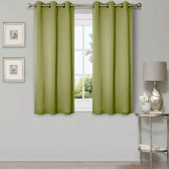 Set of 2 Panel Blackout Curtains Set, Durable Polyester Window Drapes with Thermal Insulation and Noise Reducing Features